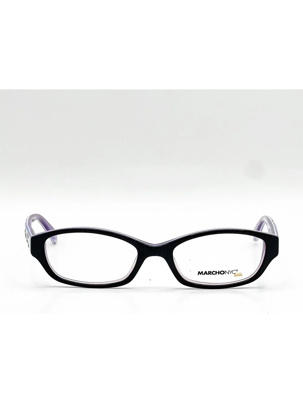 Marchon Nyc Kids Ava 007 Black Purple Authentic Eyeglasses 43-15-120